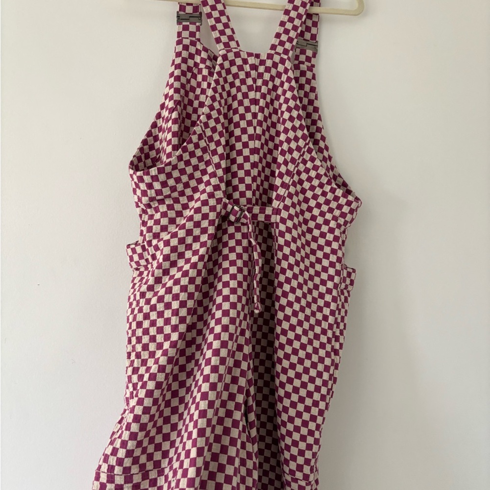 Ilana Kohn Magenta and White Checkered Jumpsuit - Picture 4 of 5
